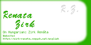 renata zirk business card